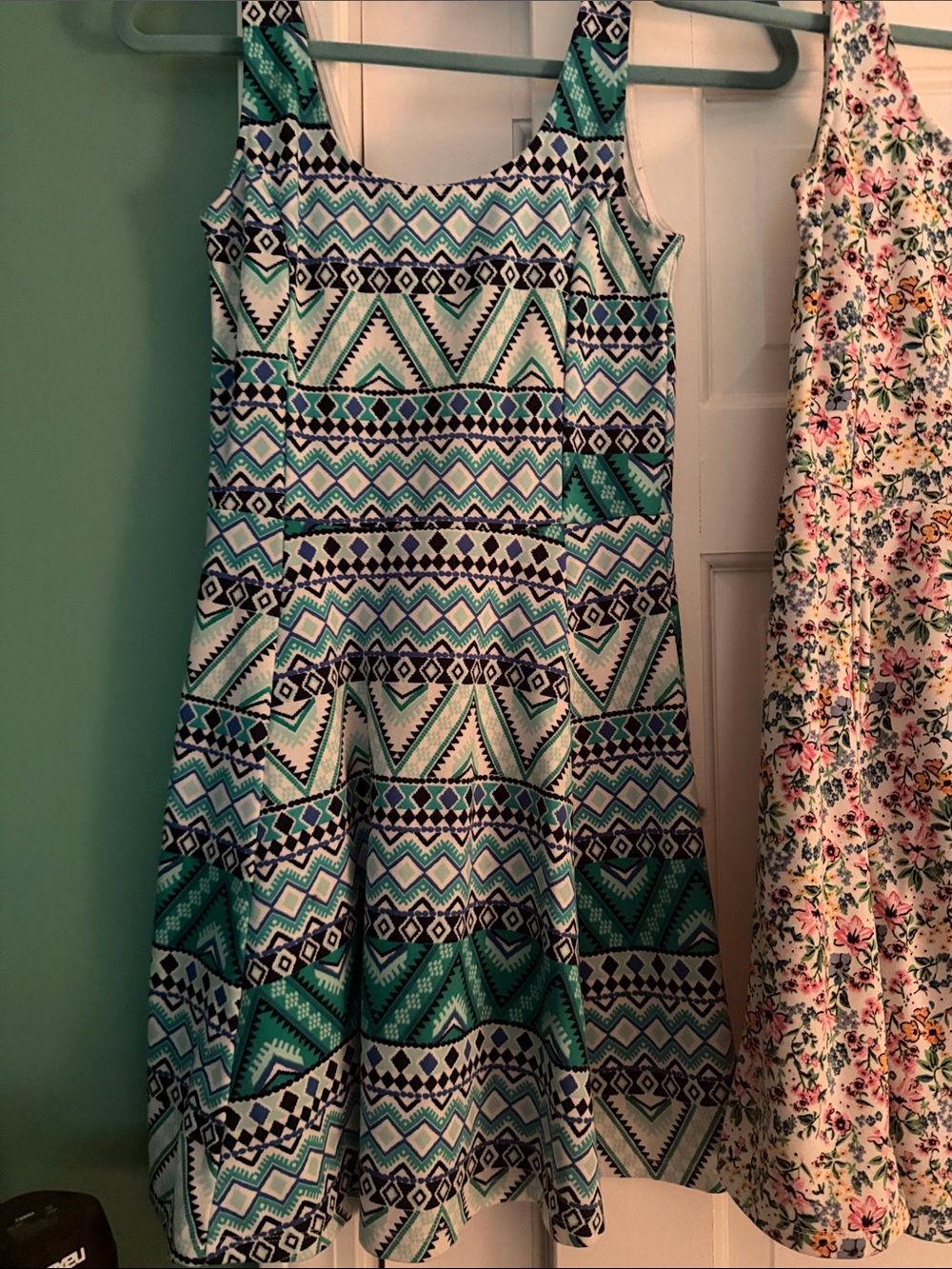 H&M Blue & Teal Floral and Geometric Casual Tank Dresses - Set of 3 - Picture 5 of 5